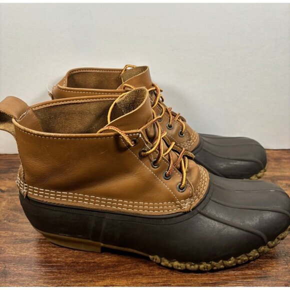 L.L. Bean Other - LL Bean Mens Duck Boots Size 12 M Leather Hunting Made In USA Brown READ‎